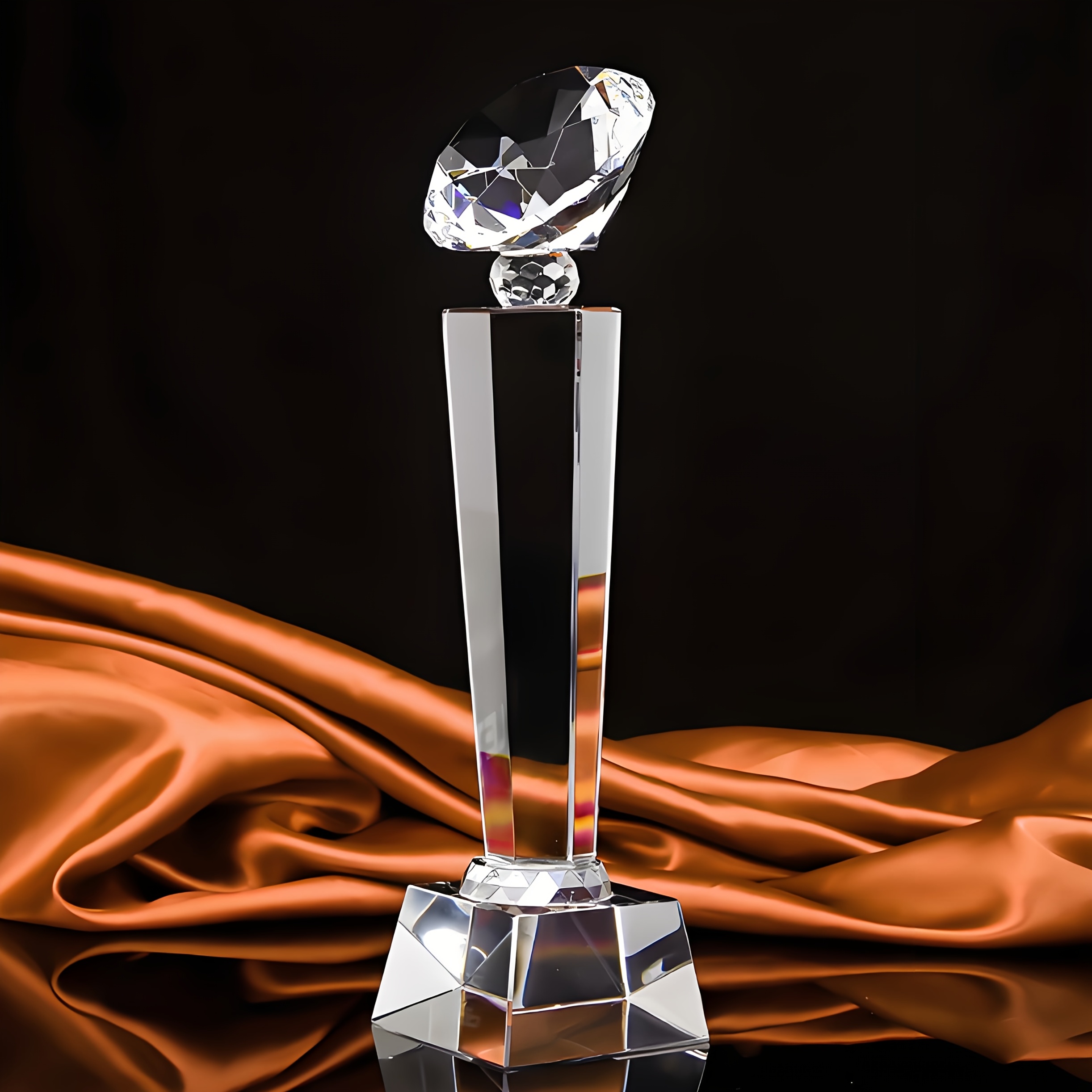 TEMU Trophy di elegante con taglio diamantato per competizioni di e musica - di versatile per aziendali, anniversari e speciali, perfetta per San,