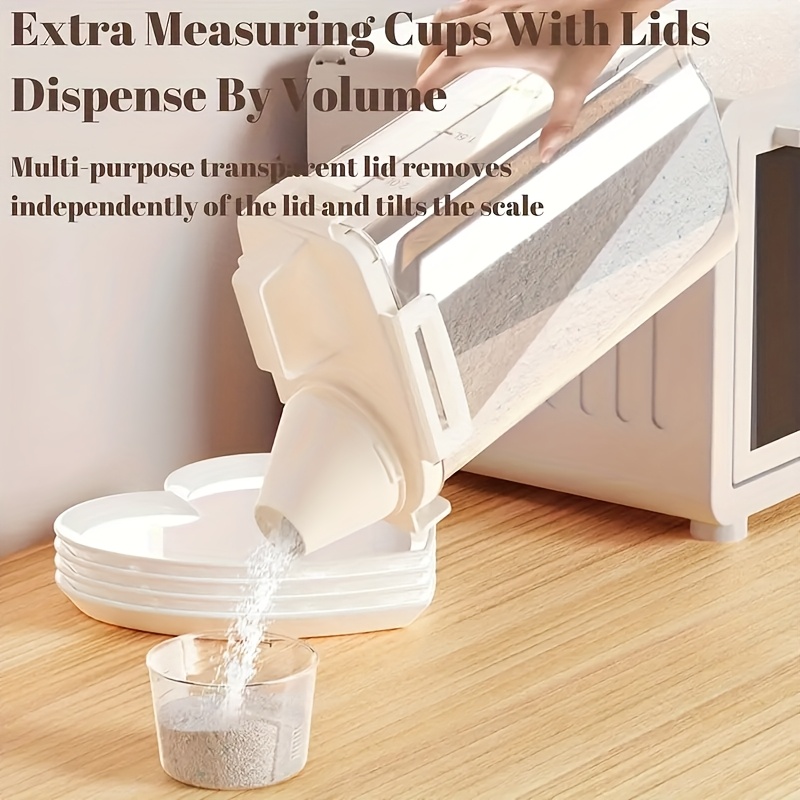 Airtight Food Storage Container with Lid - Leakproof, Moisture-Proof Kitchen Organizer for Grains, Nuts, Flour & Rice - Durable PE Material