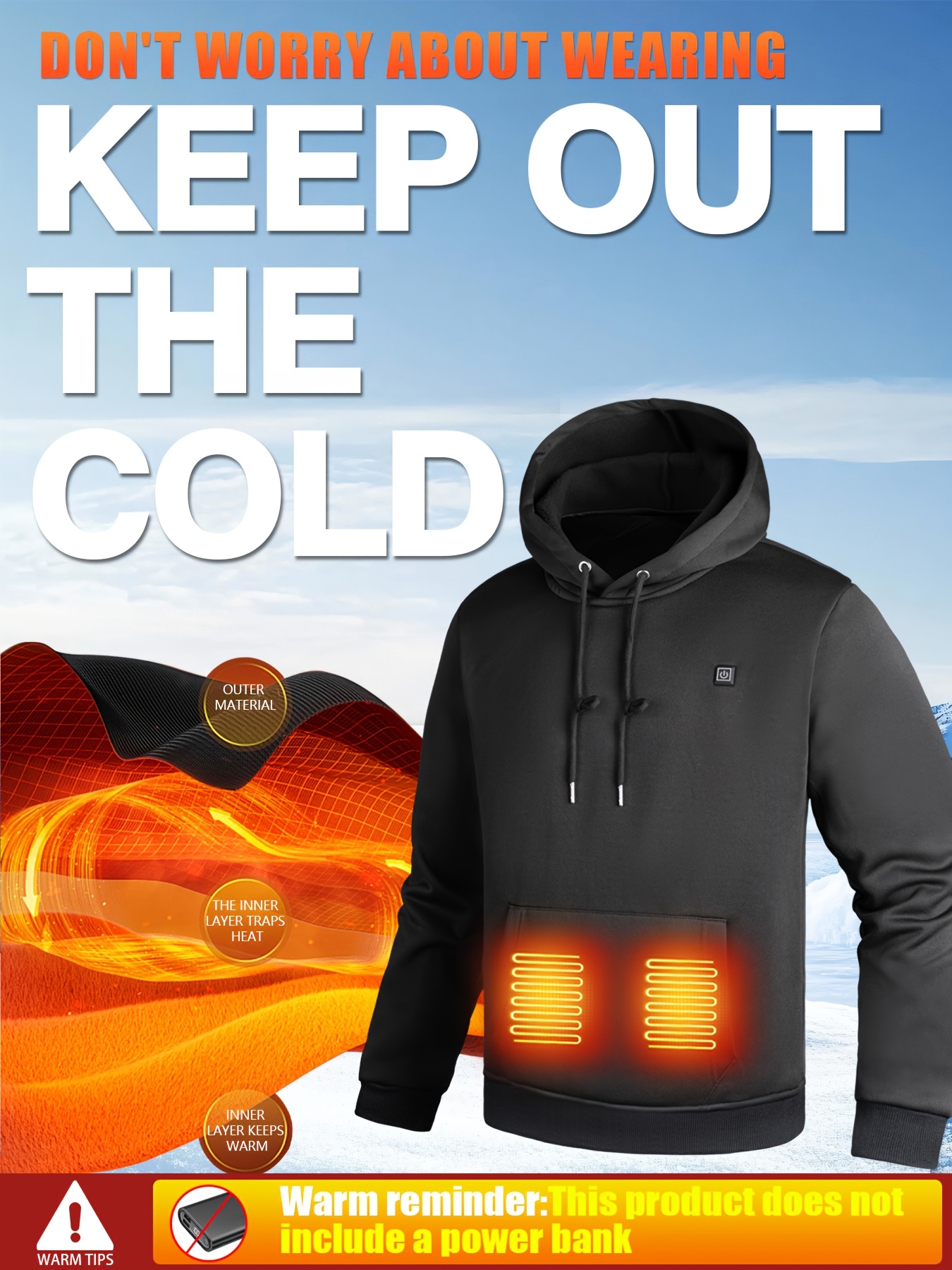 Men'S 5-Zone Heated Hooded Sweatshirt & Suit, Heated Coat, Heated Hoodie, Heated Vest Men, Mens Hoodies, Winter Coats For Men, Winter Gear, Heated Clothes, Heated Sweatshirt, Heating Coat, Winter Camping, Heating Vest, Heated Suit, Heating Clothes