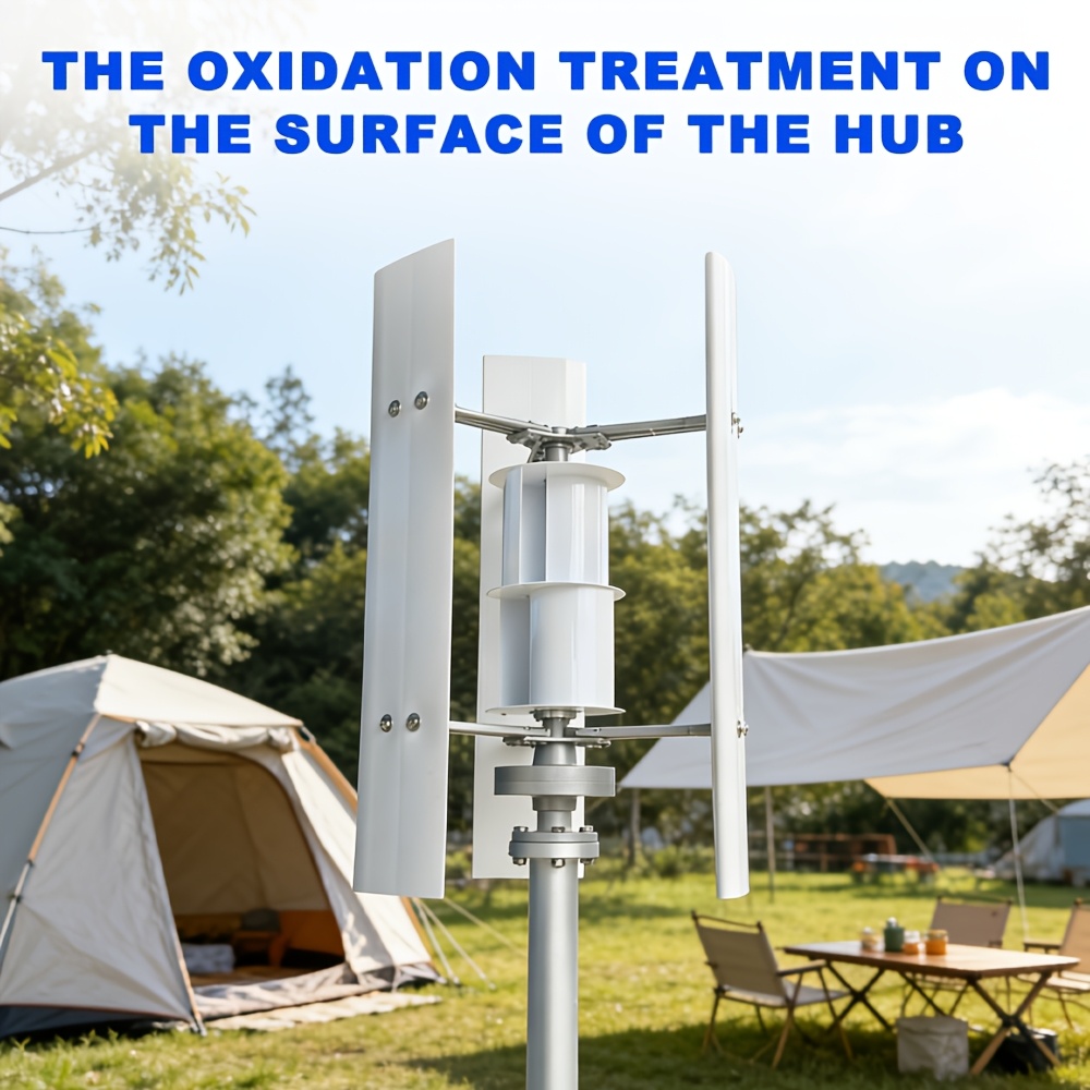 Image of Upgrade Vertical Axis Wind Turbine. . High . Installed On Roofs, Courtyards, Cars, Ships, Farms, Etc. Breeze Can Start, Overseas Warehouse Delivers Quickly