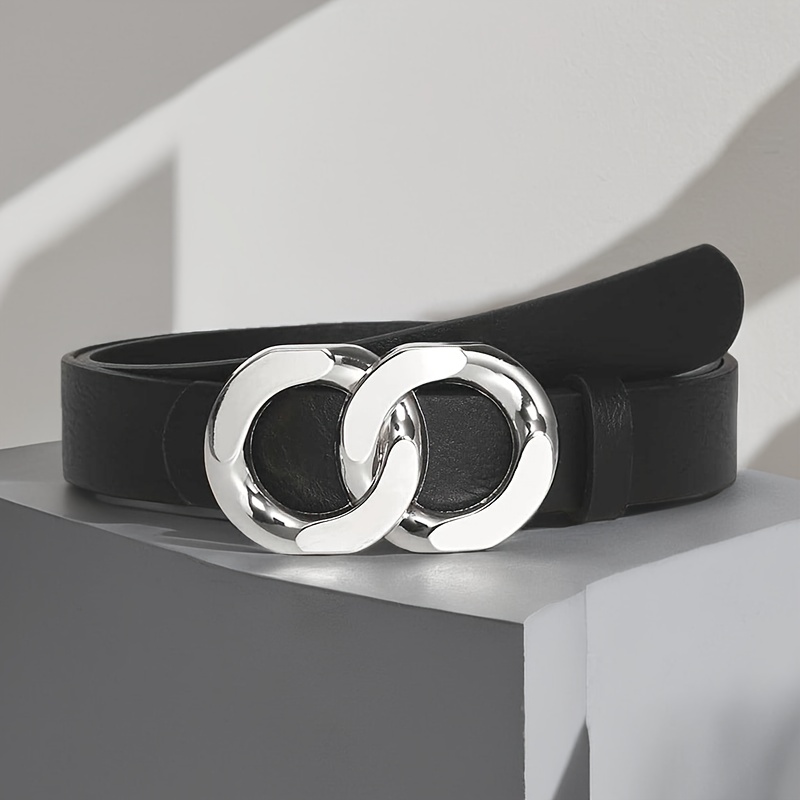 

1pc Women' Leather Belt With Double , Accessory For Dresses, Tops, Jeans - Suitable For Including Weddings, Parties, And