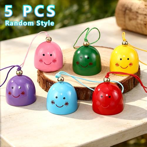 5pcs random wind chime set with accessories including hanging ropes and diy materials ringing tones festive decorative metal bell ornaments suitable for outdoor courtyard hanging home and garden decoration gifts an ideal