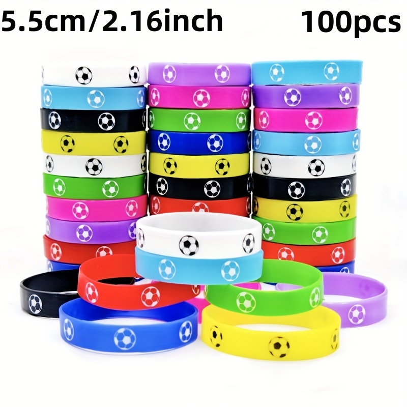 Image of 10//100pcs/bag Silicone Material Women's Fashion Elastic Bracelet Mixed Styles Random Bracelet Diameter 5.5cm Wholesale