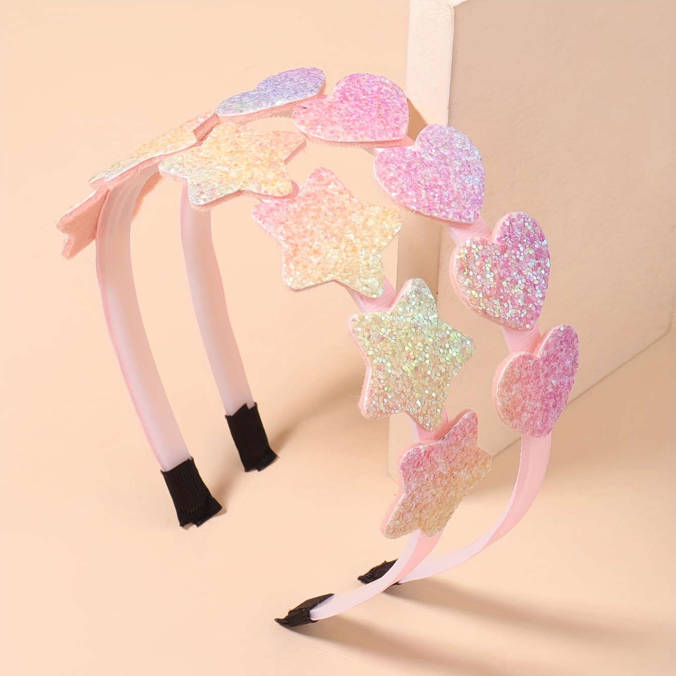 Rainbow Gradient Hairbands, 2pcs In 1 Set