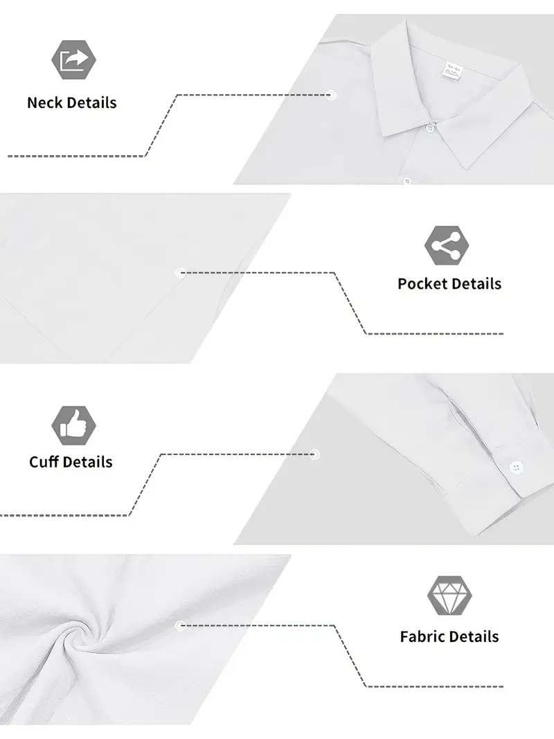 mens reversible stand collar linen shirt beige collar long sleeve button up button top machine washable regular casual formal wear fiber dress shirt Product details 19