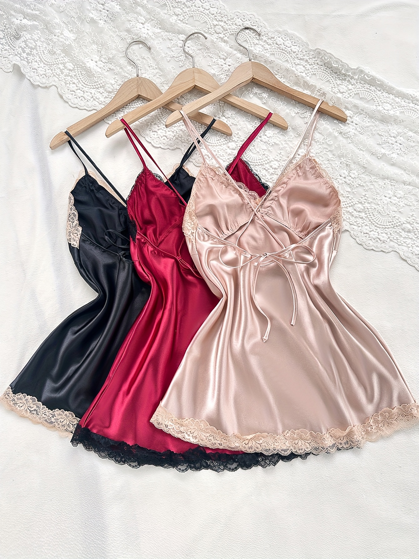 knee length dresses for ladies Lace Silk Cami Dress