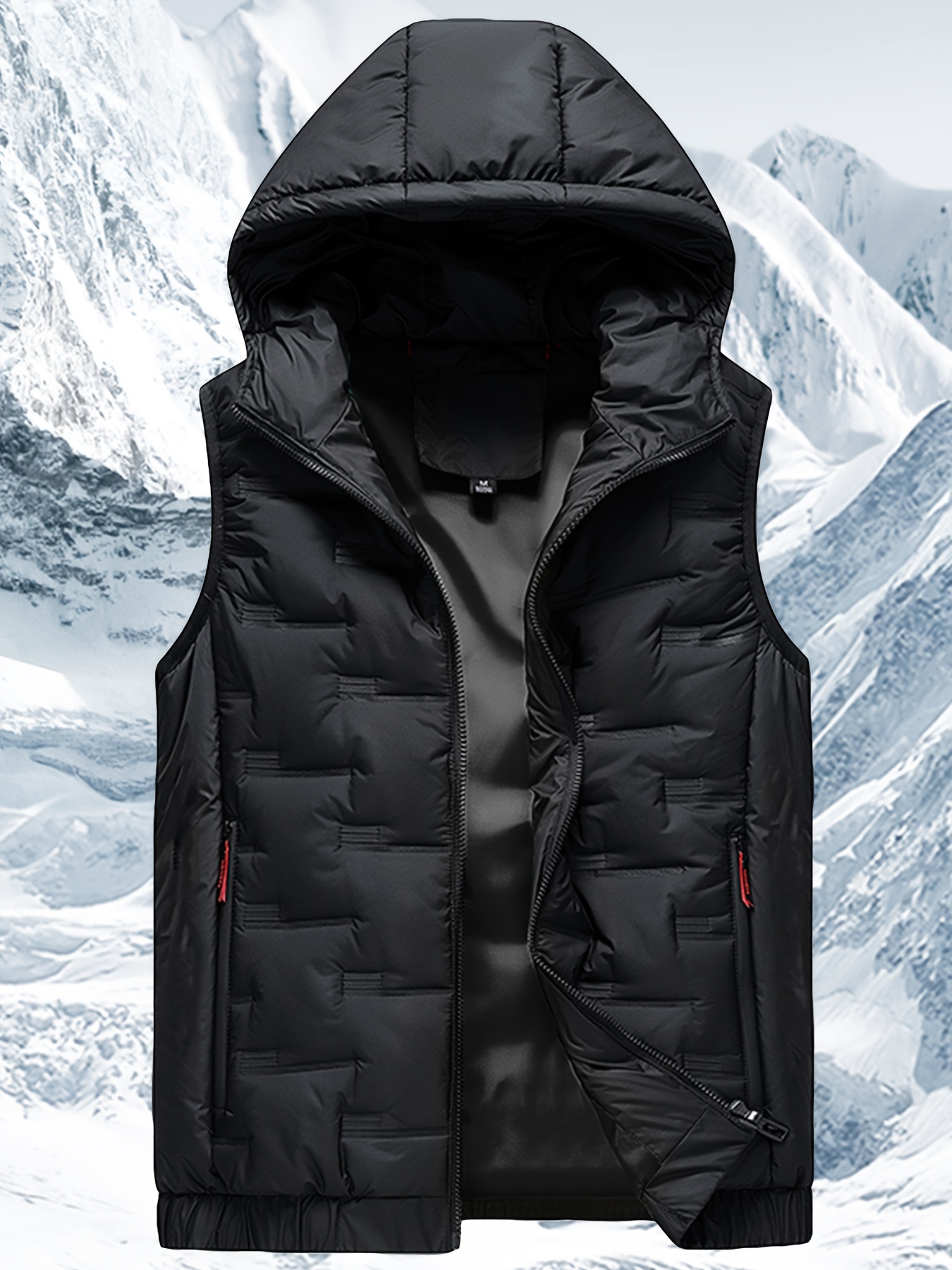 men vest with hood sold on Temu Canada