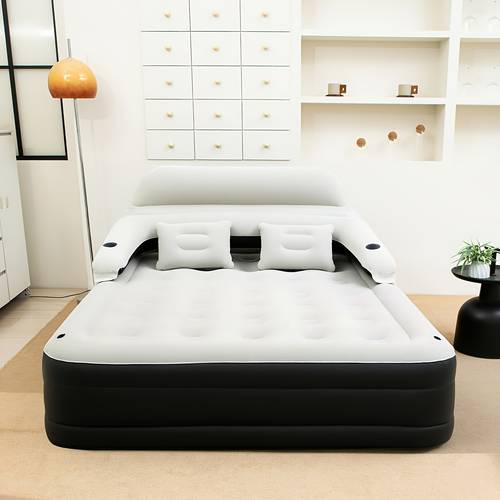 luxury raised outdoor inflatable bed practical inflatable headboard thickened pvc material flexible for single suitable for indoor outdoor camping tent office hiking and other with a load capacity of 300kg