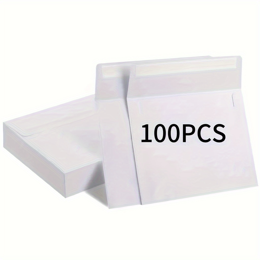 TEMU 50pcs/100pcs Blank Envelopes, Peel & Seal. Square Cover, For Invitations, Greeting Cards, Showers, Weddings, Mailings