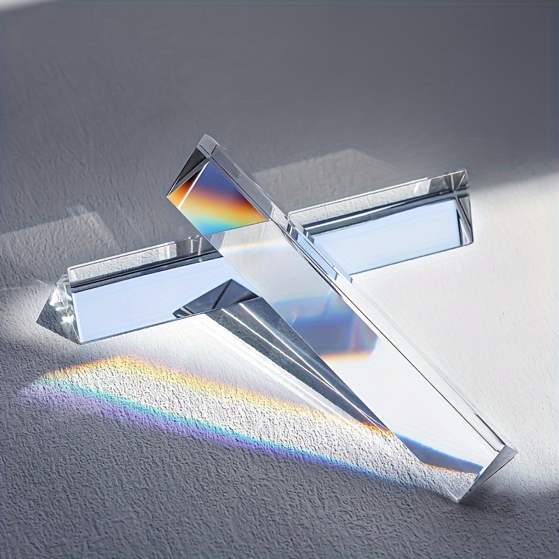 

Transparent Prism For Photography And Physics Teaching - Used For Spectral Effects And Rainbow Colors