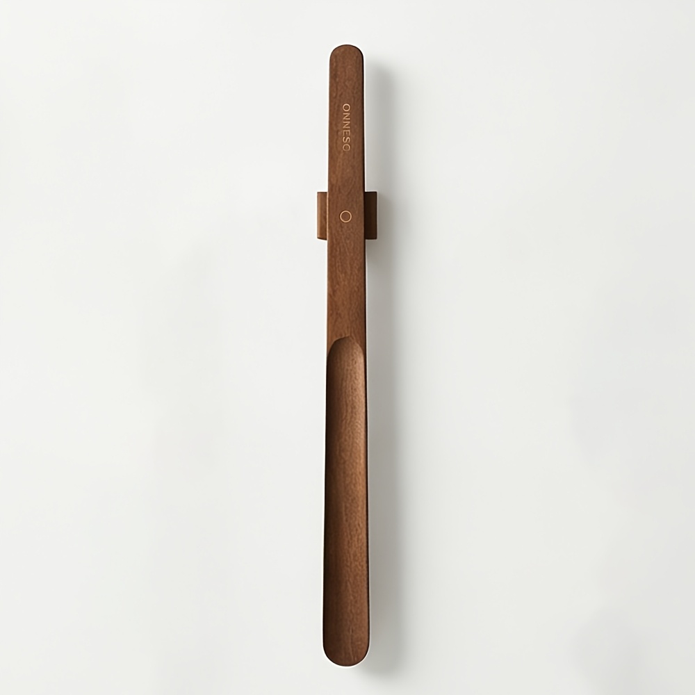 Image of 1/2pcs Premium Wood 50/55cm Long-handle Shoehorn With Magnetic Base Household Shoehorn Practical Wooden Shoehorn For Elderly Pregnant Women And Minimalist Home Daily Use Shoe Assistant