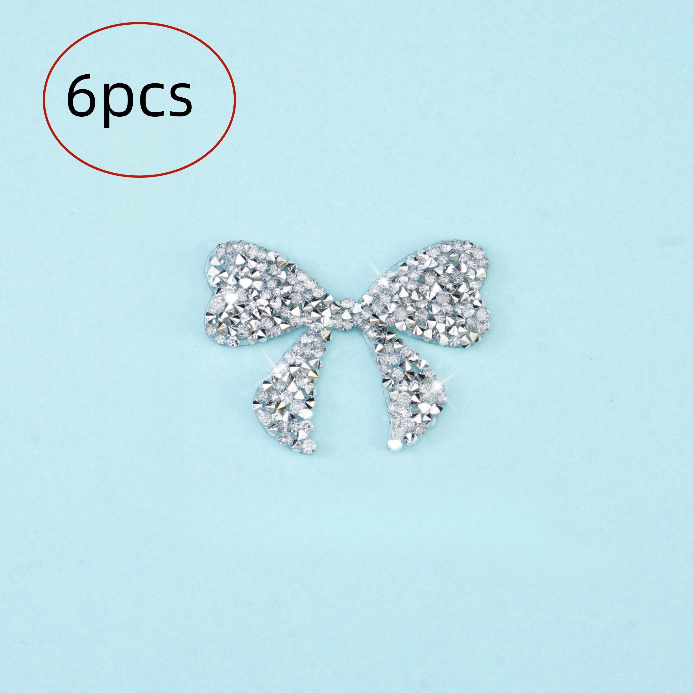 Image of 6pcs Sparkling Bow Patches, Cute Bow Ironing Patches, Fashionable Decorative Patches - Suitable For Clothing, Shoes, Hats, And Bags