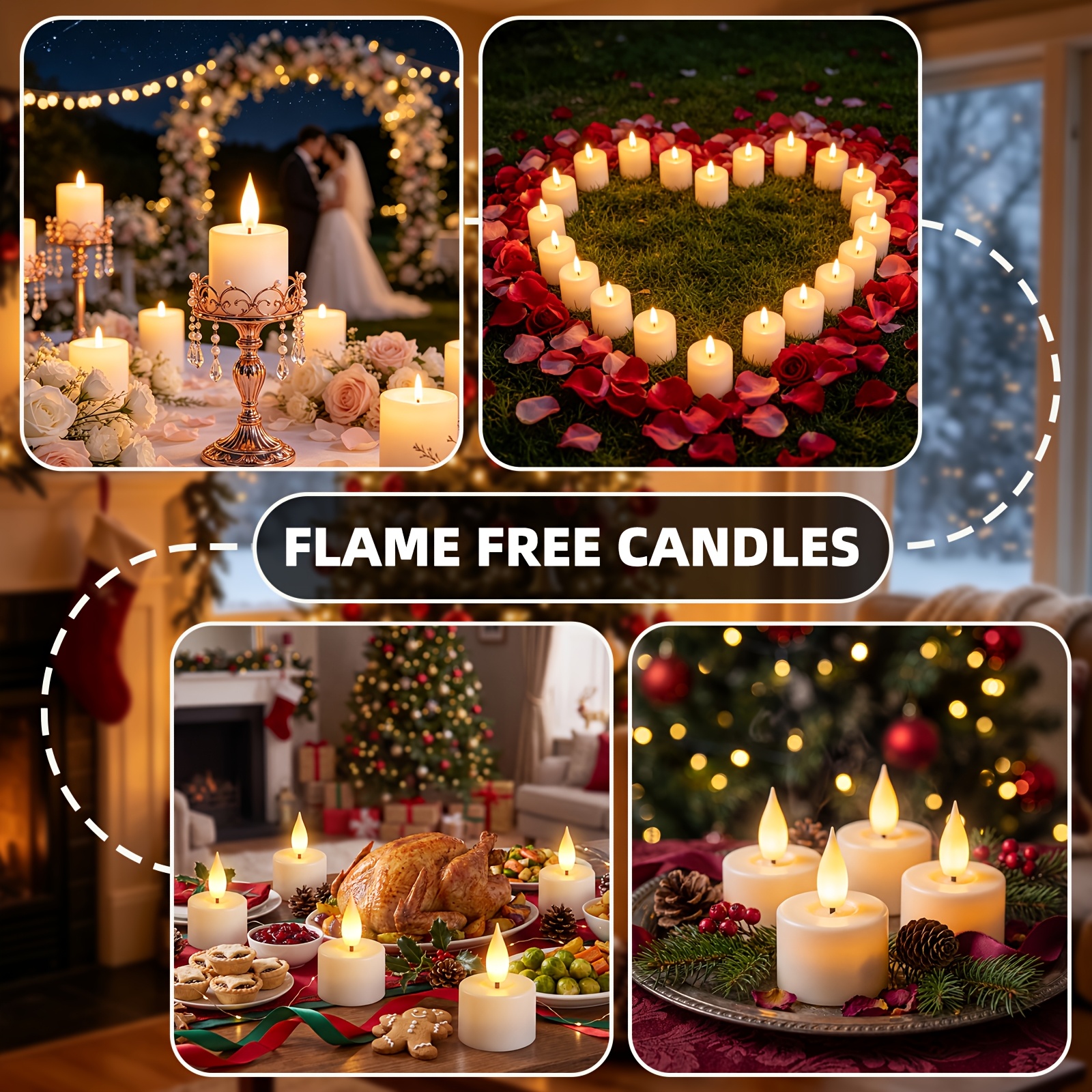 LED Tea Lights - Portable, Battery-Operated, Remote-Controlled