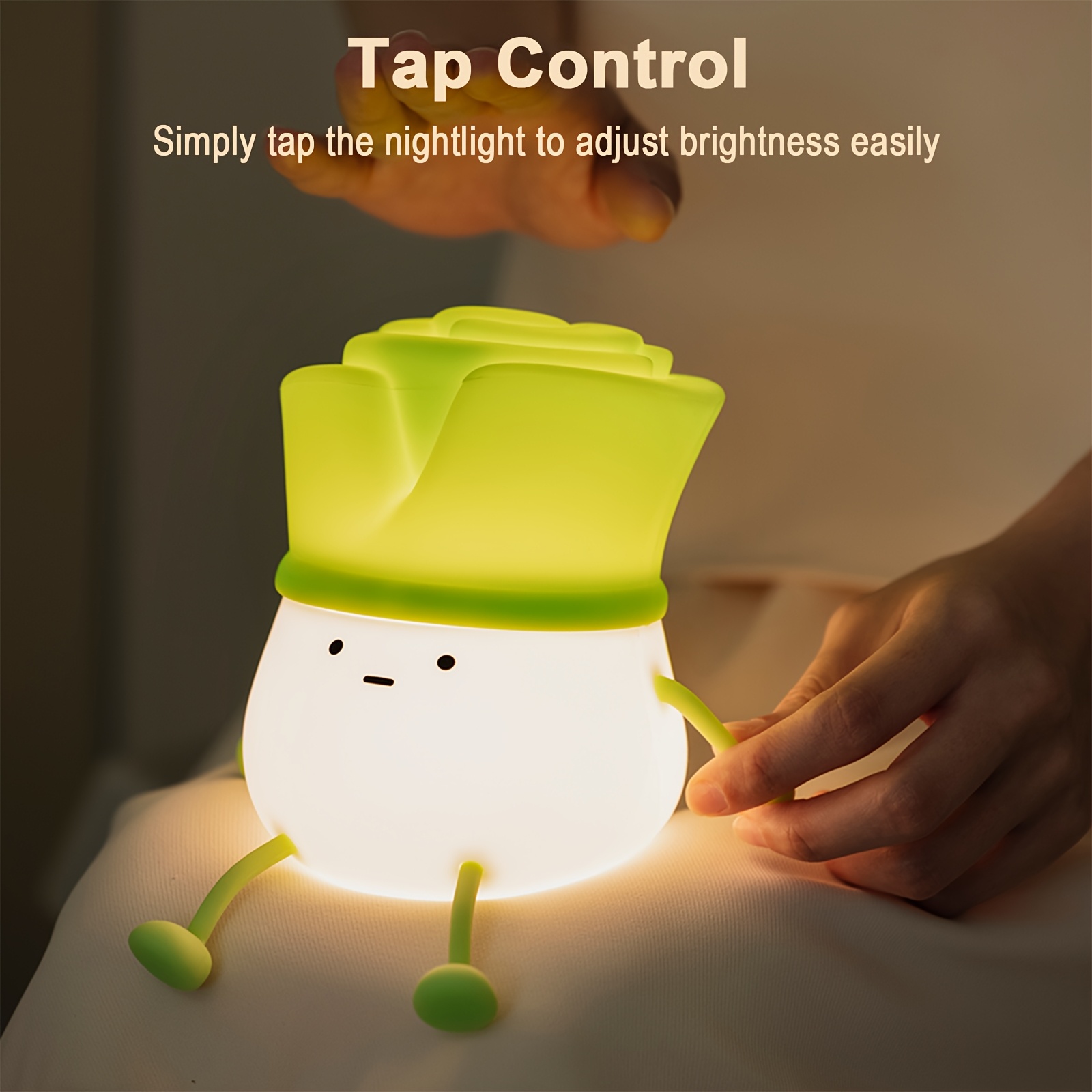cute silicone nursery night light with adorable   rechargeable dimmable 3 level brightness auto shut off timer usb charging   bedroom or nursery decor youngsterss sleeping aid   character light durable plastic light Product details 1