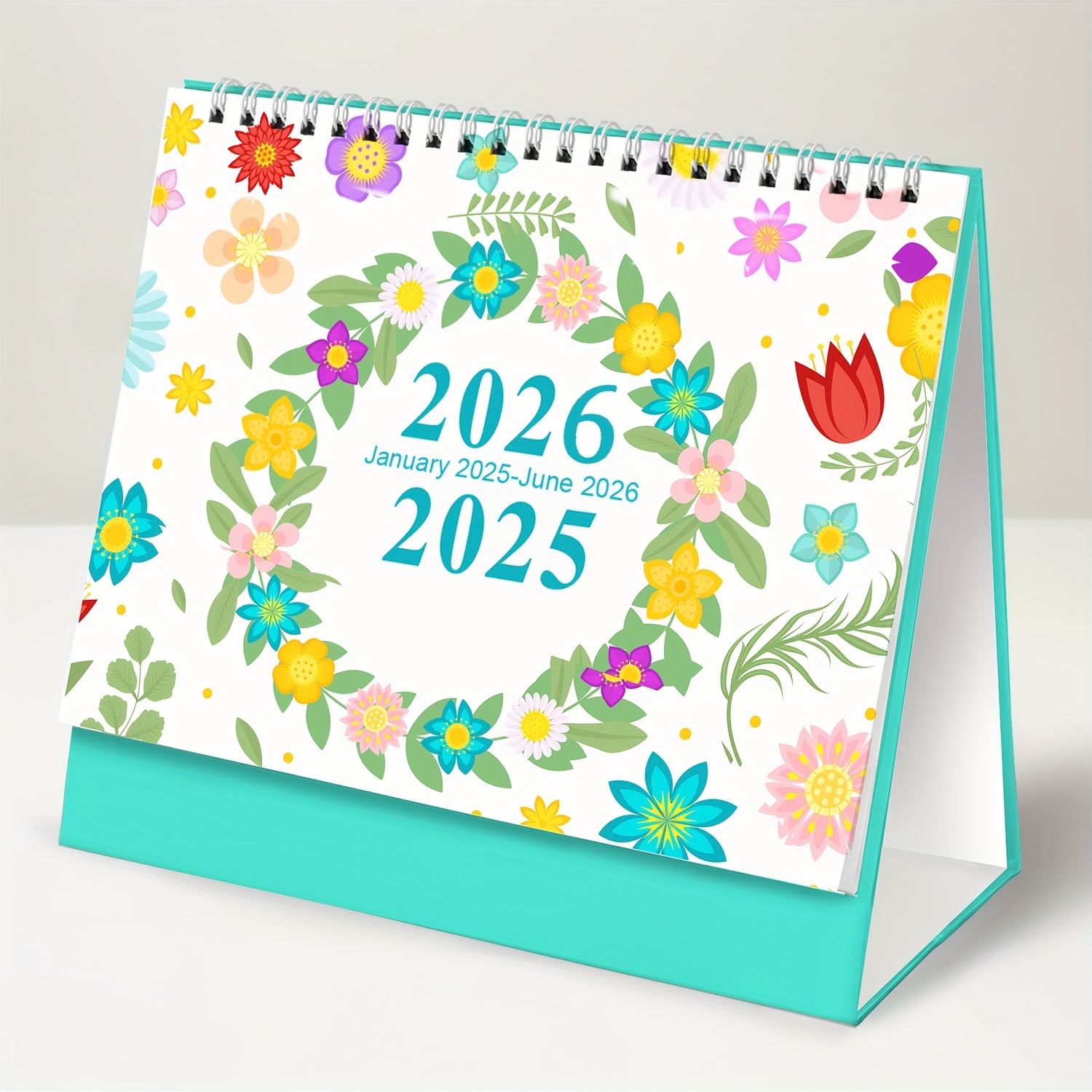 

Bamda 18-month Desk Calendar 2025-2026, Dual-language English & German, Monthly View, 2025 To 2026, With Holiday , 8.5"x8" Paper Flip Calendar For Planning