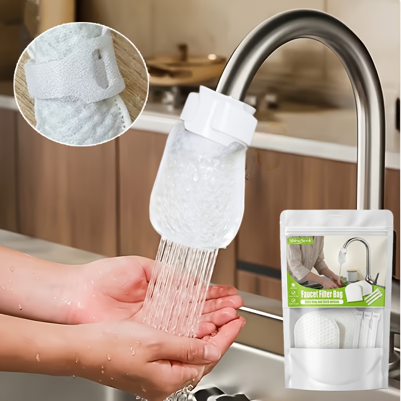 20pcs faucet filter bags 5 zip ties extended thickened version suitable for household kitchen faucet filter pads removes impurities filters sediment rust and faucet filter bags essential for and hotel use Product details 2