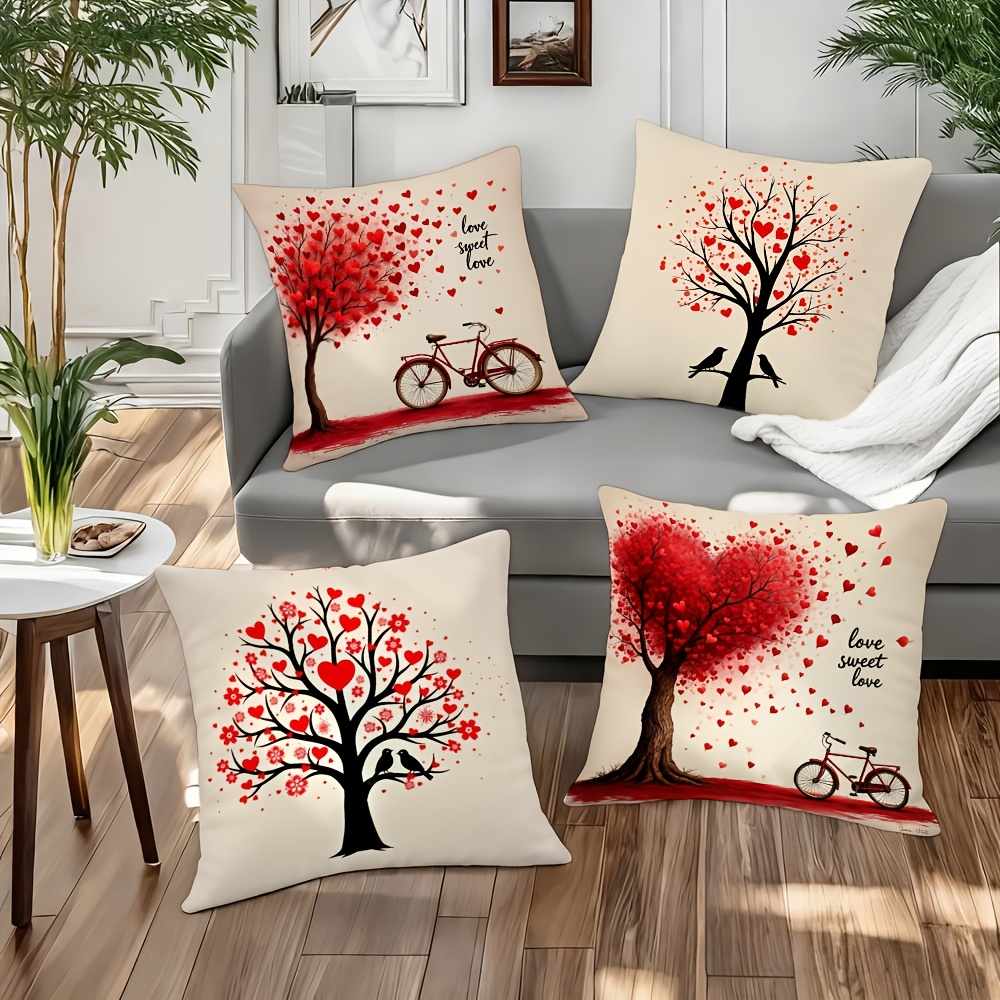 TEMU 4 Federe Decorative a Tema Amore. Ideali per Arredamento Stili Moderni Minimalisti e Nordici, per Spazi che un' , e . anche come Regalo per