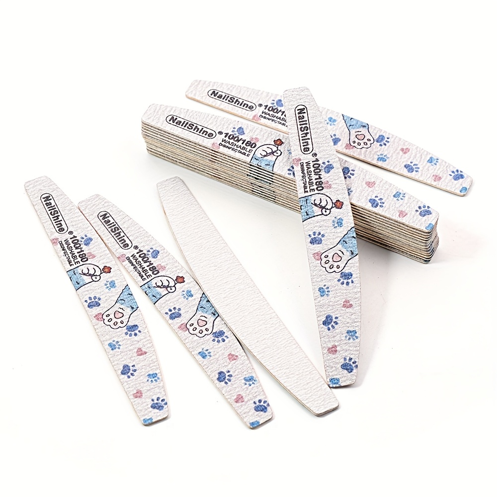 5pcs Wood Nail Files Bulk Emery Board Set
