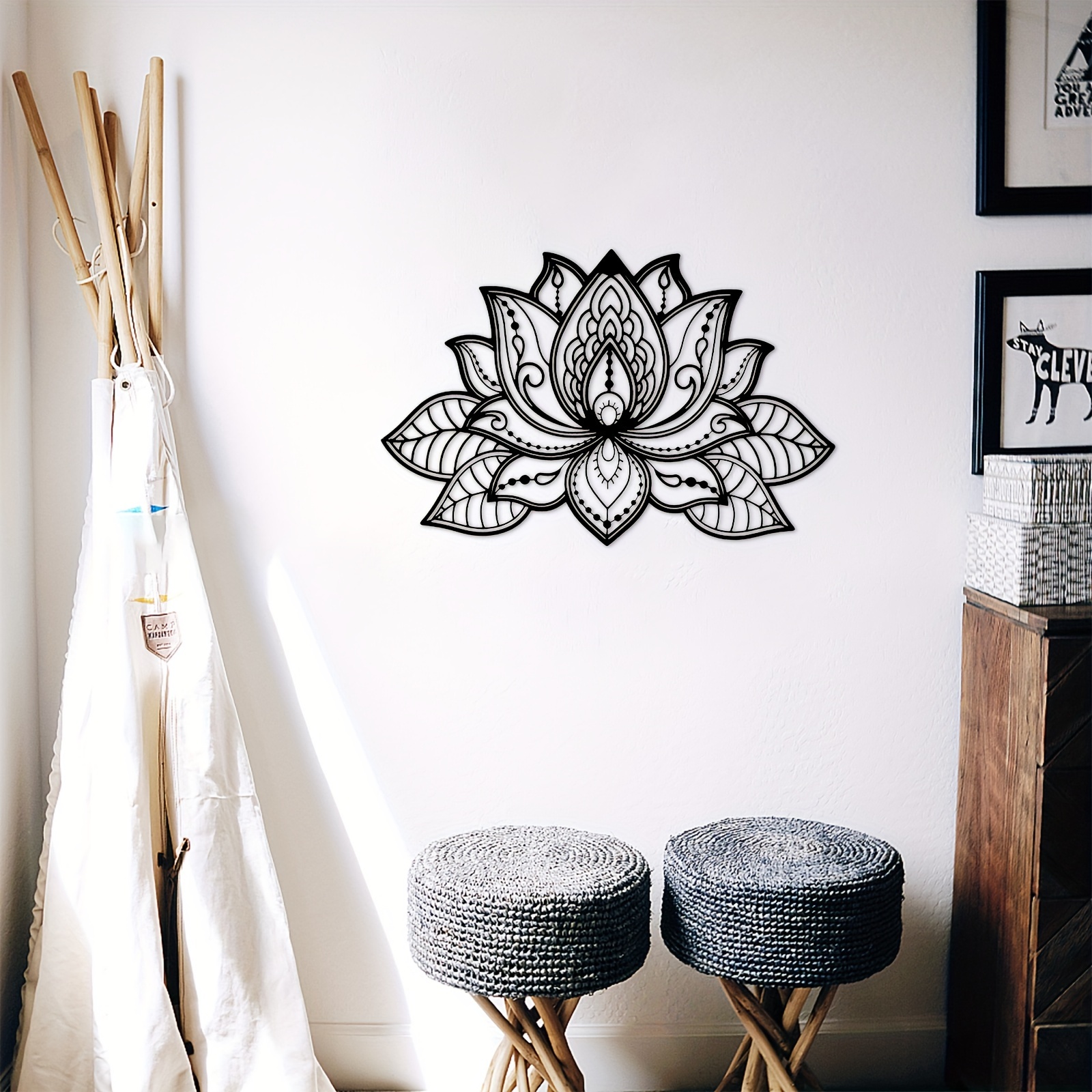 Lotus Wall Decor Mandala Wall Art Home Office Yoga -   Living wall  decor, Unique wall decor, Wall decor bedroom