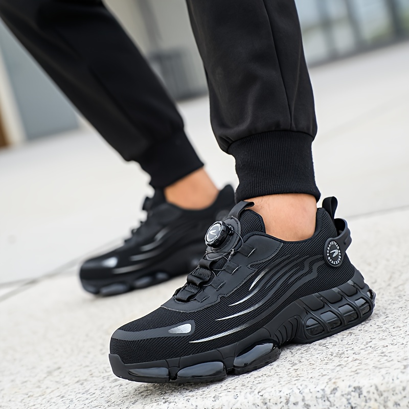 mens   work boots slip resistant construction shoes with magnetic closure cushioned insoles non slip outsole heavy duty industrial boots for construction warehouse factory details 11