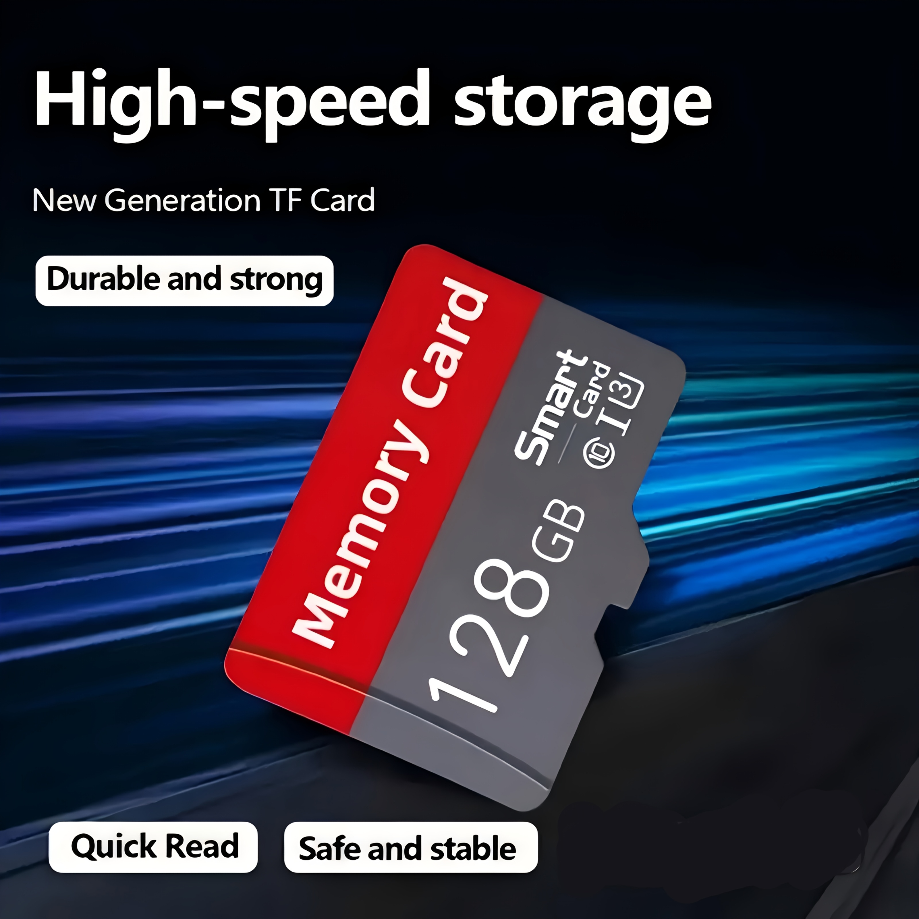 TEMU And Gray Memory Card C10 U3, Available In 128gb, 100gb, 64gb, 32gb, 8gb Options For Smartphones, Tablets, Cameras, Game Consoles, Dash Cams,