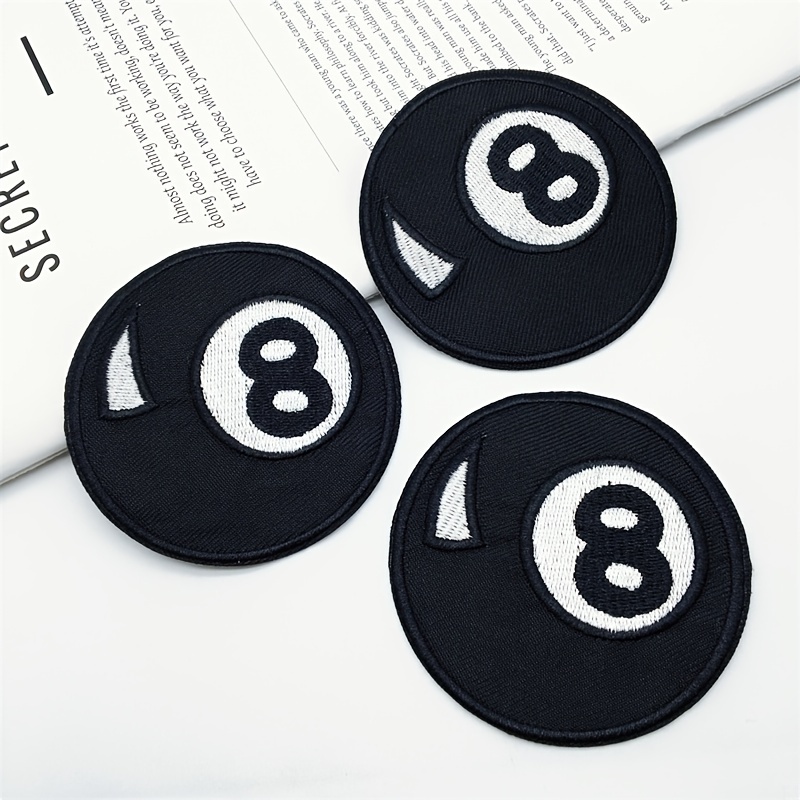 1pc/3pcs Unique Number Embroidered Iron-on Patches - Creative Diy Sewing Appliques For Clothing, Bags, Hats & Pants