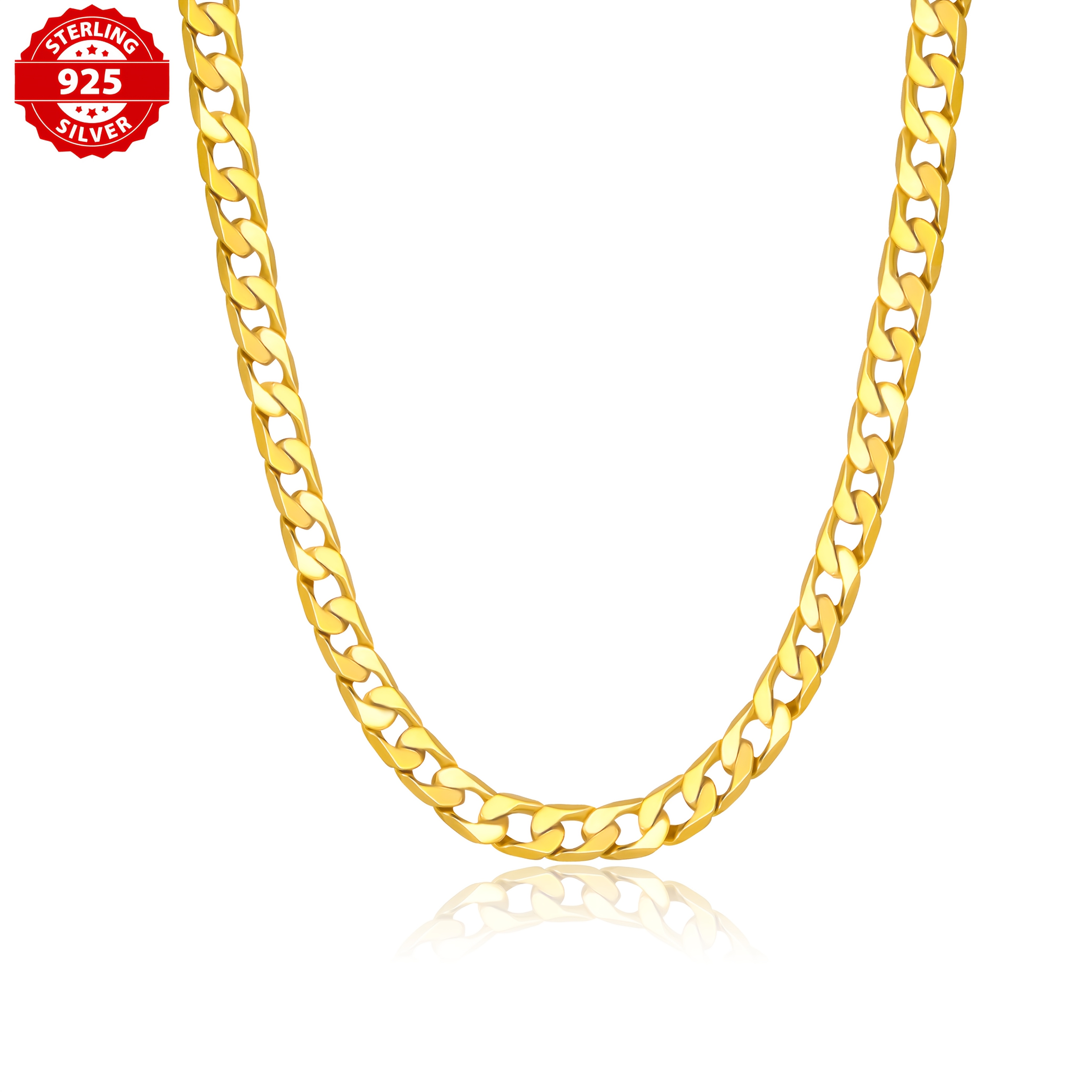 TEMU This 925 Silver Necklace Features An Plating, Measuring 5mm In Width. Stylish And Elegant, Making It A Luxurious Yet . Perfect For Birthdays,