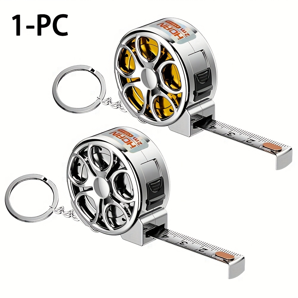 1pc mini   measure 2m steel tape measure delicate small steel ruler metric imperial dual scale multipurpose steel tape measure gift ruler