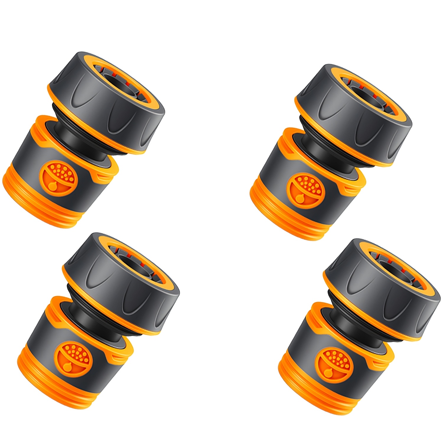 4pcs Hose End Connectors, Durable Water Pipe Additions, Hose Quick Connectors - Connect 3/4" Hose, Suitable For Quick Connection Of 3/4" Hoses
