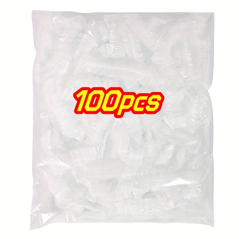 Image of 100-pack Disposable Stretchable Elastic Plastic Food Covers, Food-grade Household Fresh-keeping Bags, Can Be Used As Shower Caps, Dust Covers, Kitchen Supplies, Kitchen Gadgets