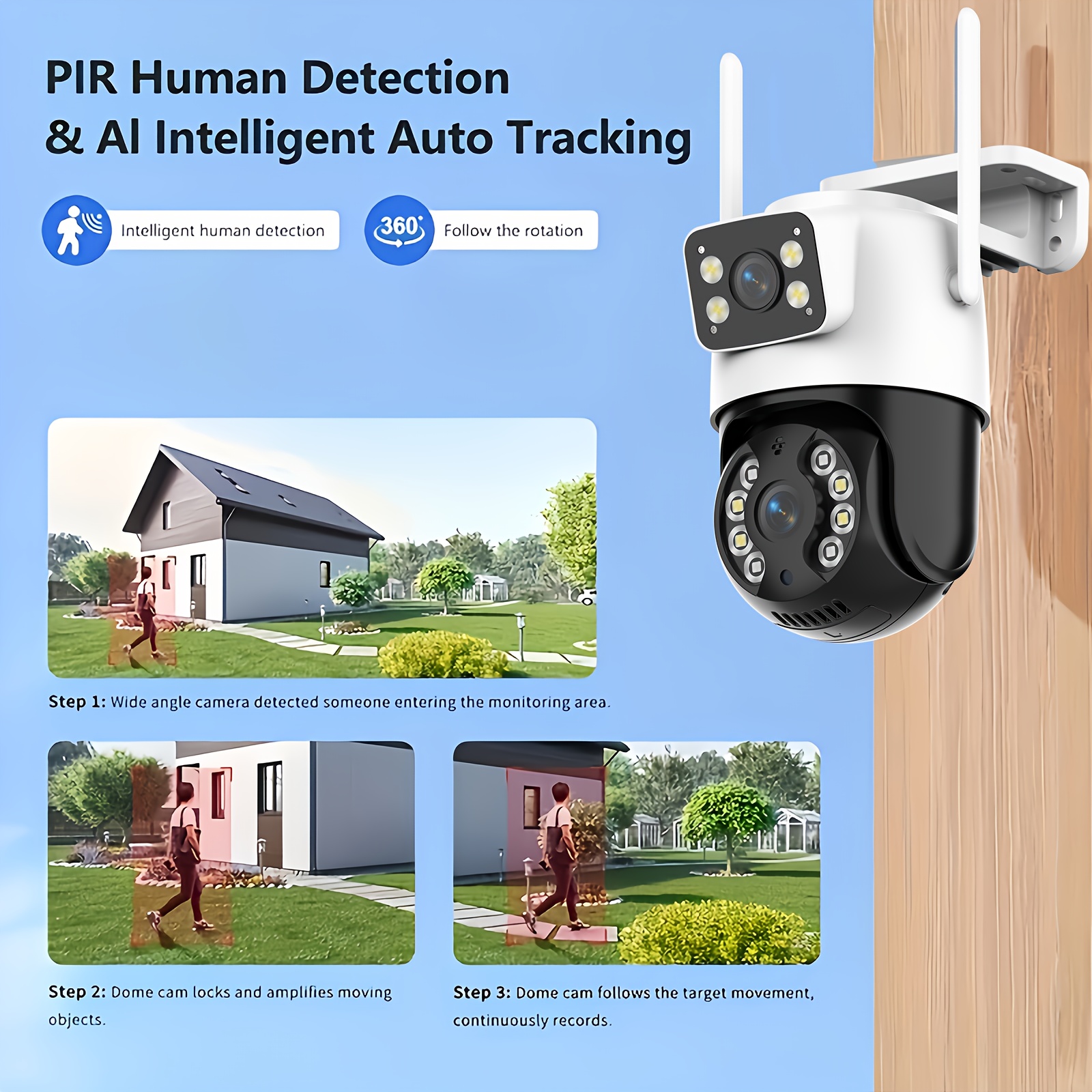 Auto Tracking Ptz Follow Motion Gjc Outdoor Security Camera Ai
