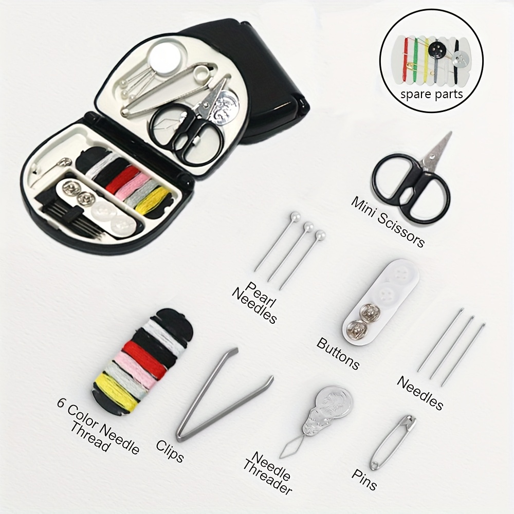 Mini-Nähset Für Unterwegs – 2er Pack Mit Schere, Nadeln, Fäden, Knöpfen & Etui, Perfekt Für Reise, Camping & Notfall-Reparaturen