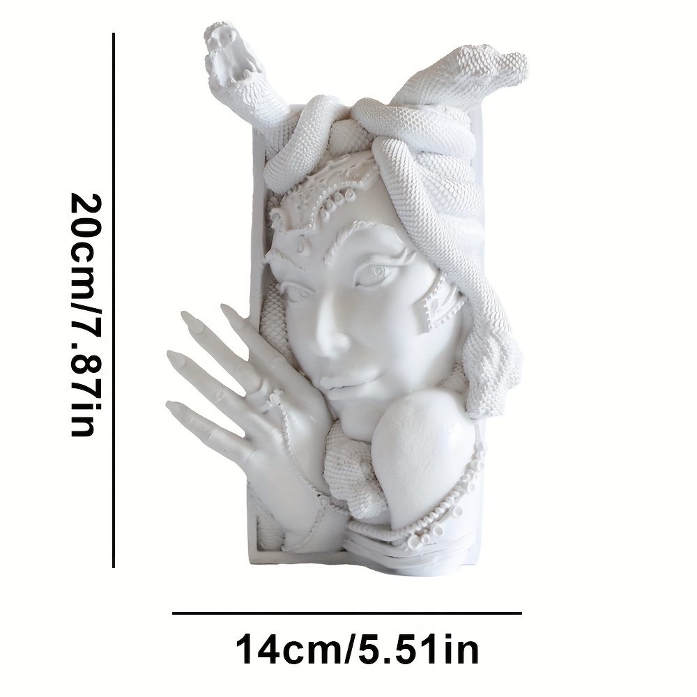 Image of 1 Medusa Book Nook Bookend Bookshelf Fantasy Bookshelf Book Resin Ornament, Suitable For Study Bookshelf, Office Desktop And Room Atmosphere Interior Decoration