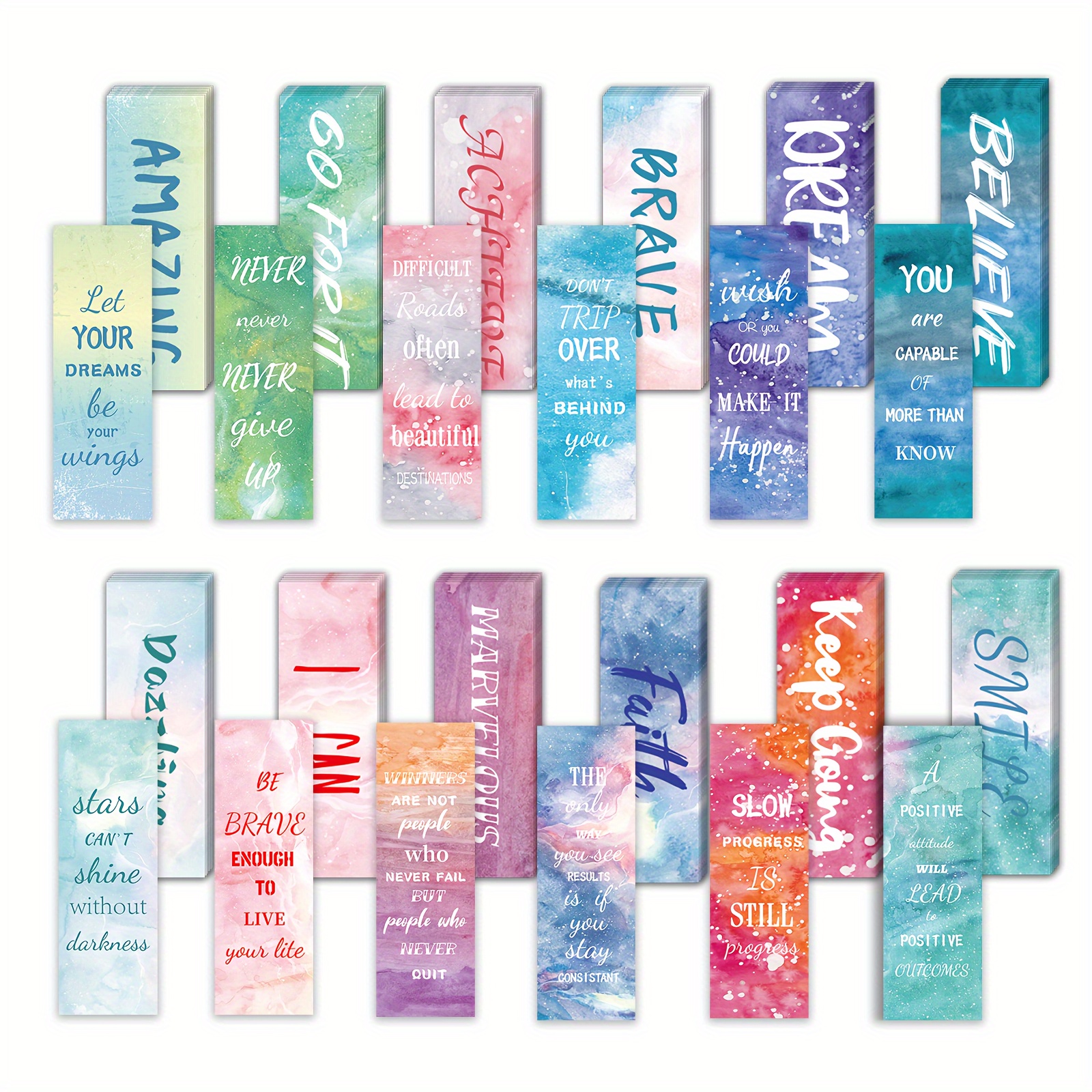 

12pcs Inspirational Bookmarks & - 12 , For , , And Enthusiasts - For School & Use