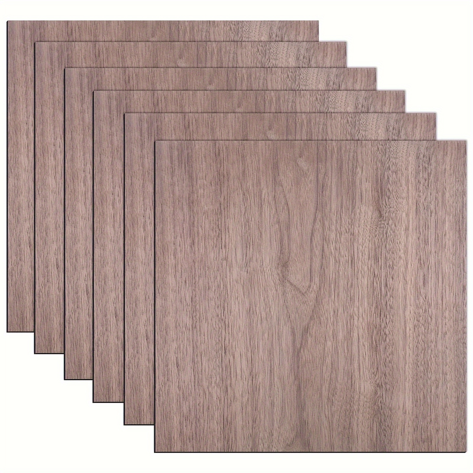 

Walnut Plywood 6pcs, 0.15''x 11.8'' X 11.8'' Real Wood Plywood Sheets Premium For Laser Cutting, Engraving, Cnc Cutting, Painting, Fretwork And Wood Burning