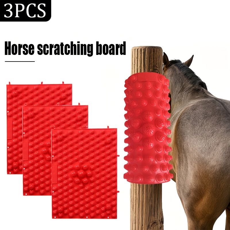 Image of 3-pack Horse Scraper | A Solution For Livestock Scratching And Massage, Cost-effective Scratching Posts For Horses, Cattle, Animals, Goats, Dairy Cows, And Dogs