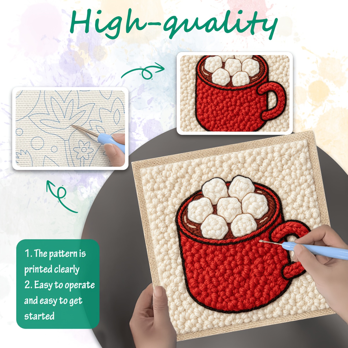 Complete DIY Punch Needle Embroidery Starter Kit