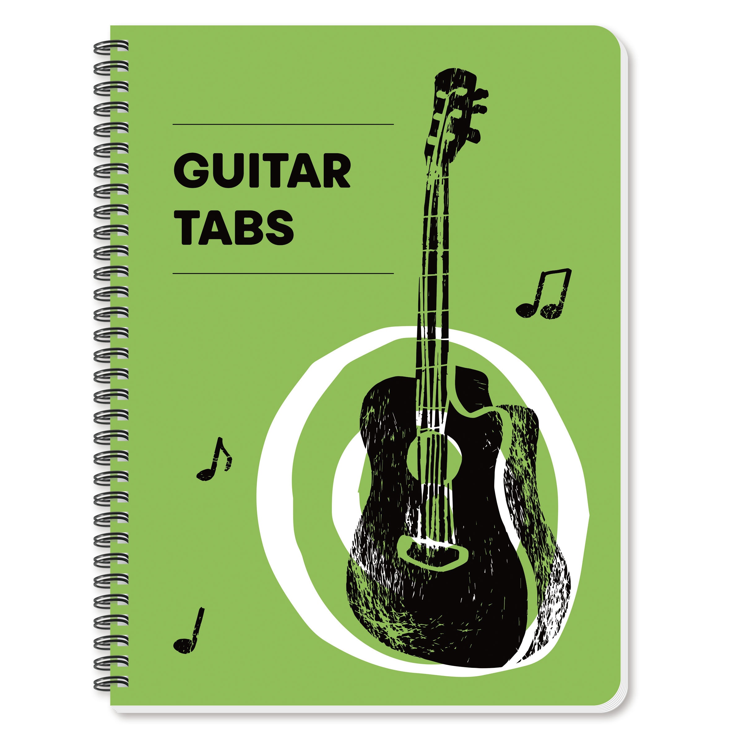 E-shop 60 Blatt 120 Seiten Großes Leeres Gitarrennotenbuch, 11,2" x 8,3", Künstlerisches Cover-Design, Premium-Papiermaterial