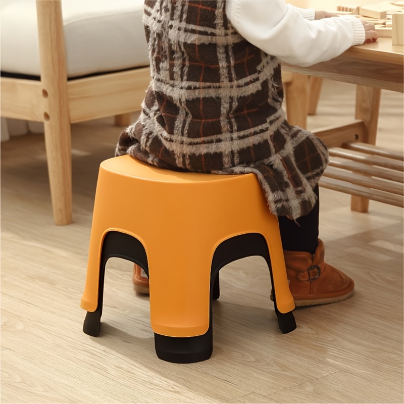 3 5pcs plastic stools modern mixed color armless stackable thickened for   room bathroom kitchen bedroom Product details 0