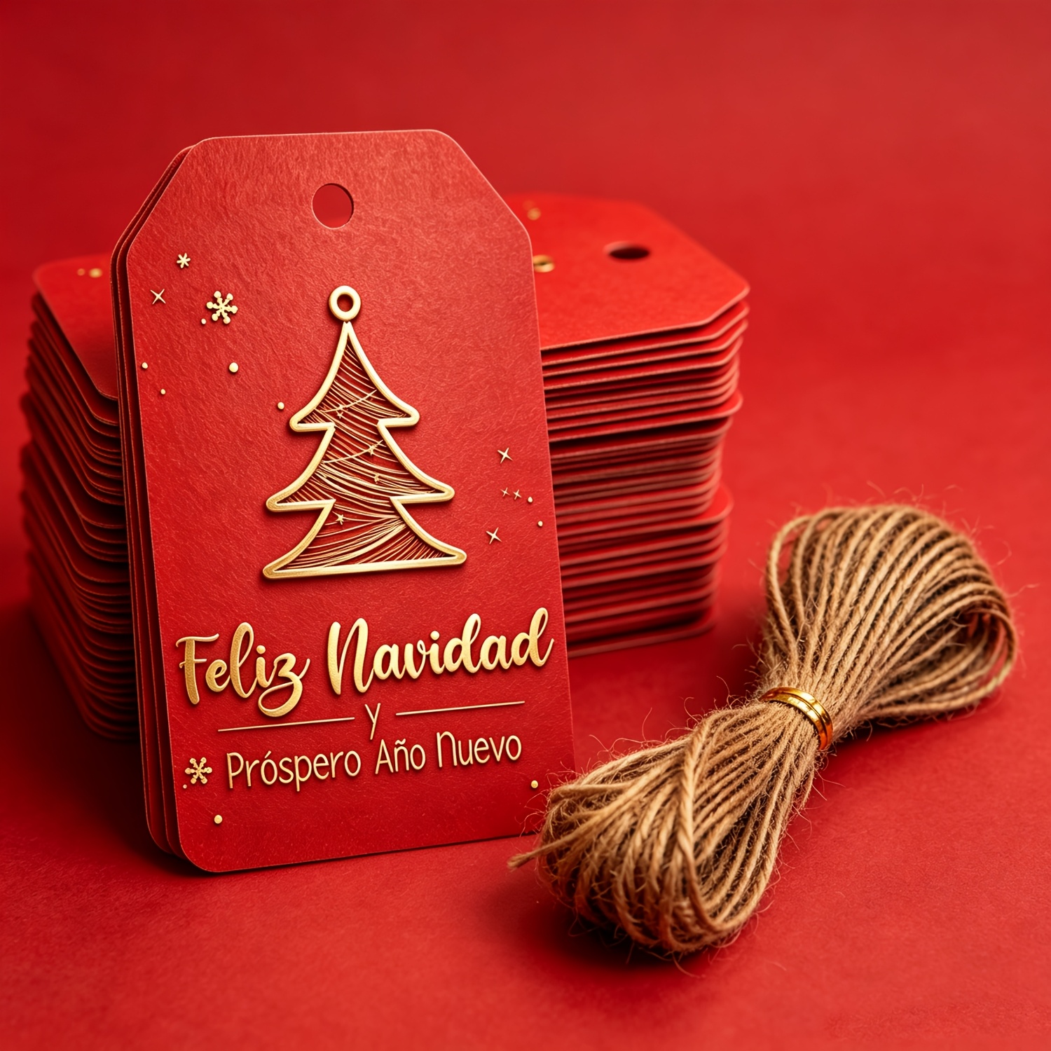 TEMU 48 piezas de etiquetas colgantes navideñas españolas con y doradas, con de , tarjetas 2D, etiquetas de regalo con navideño latinoamericano "
