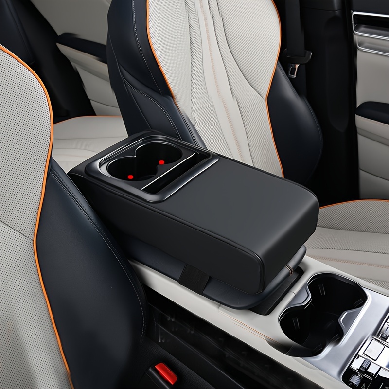 Coussin D'accoudoir Central Voiture Avec Porte-gobelets – Organisateur Console, Protection Cuir Synthétique - 9