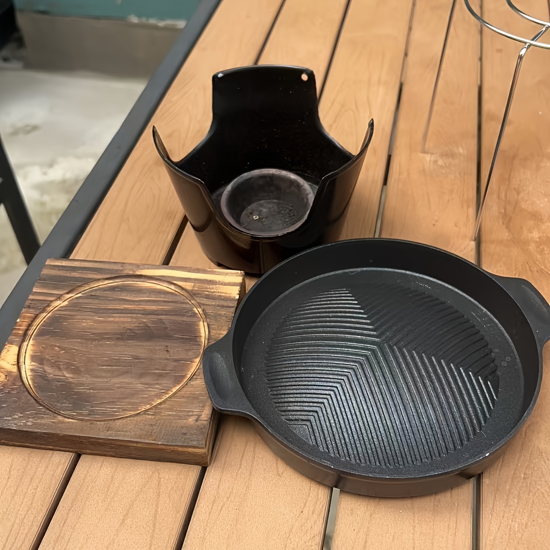 1セットの バーベ ット、ミニ家庭用バーベキューストーブ、高品質アルミニウム合金製、持ち運びと使用が簡単、複数のシーンでお手入れが簡単、燃料は自分で提供する必要があります 商品詳細 4