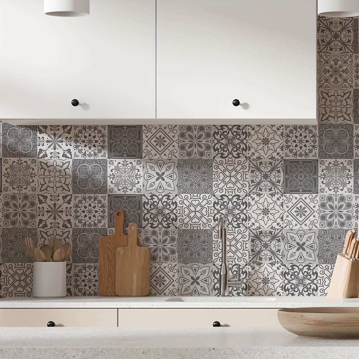 Adesivi Per Piastrelle 100 Pezzi, PVC, 15x15 Cm, Adesivi Per Piastrelle 100 Pezzi Pvc 15x15 Cm Adesivi Per Piastrelle A Mosaico Decorazione Autoadesiva Per Piastrelle 91687347