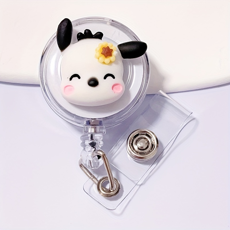 Kuromi My Melody ID Badge Holder Retractable Reel Clip with Lobster Name  Badge Holders with Clip for Nurse Student (Kuromi) : : Office  Products