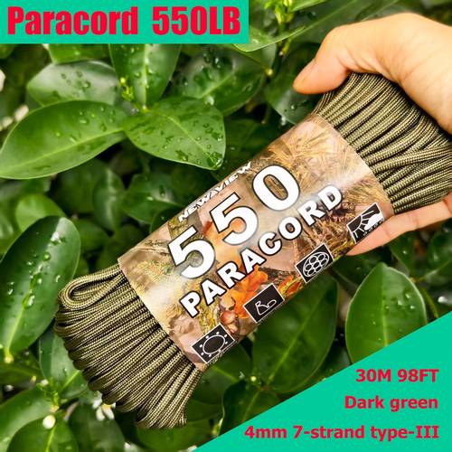 30m heavy duty windproof non slip outdoor rope 550lb strength 4mm thick durable polyester cord for camping survival laundry drying