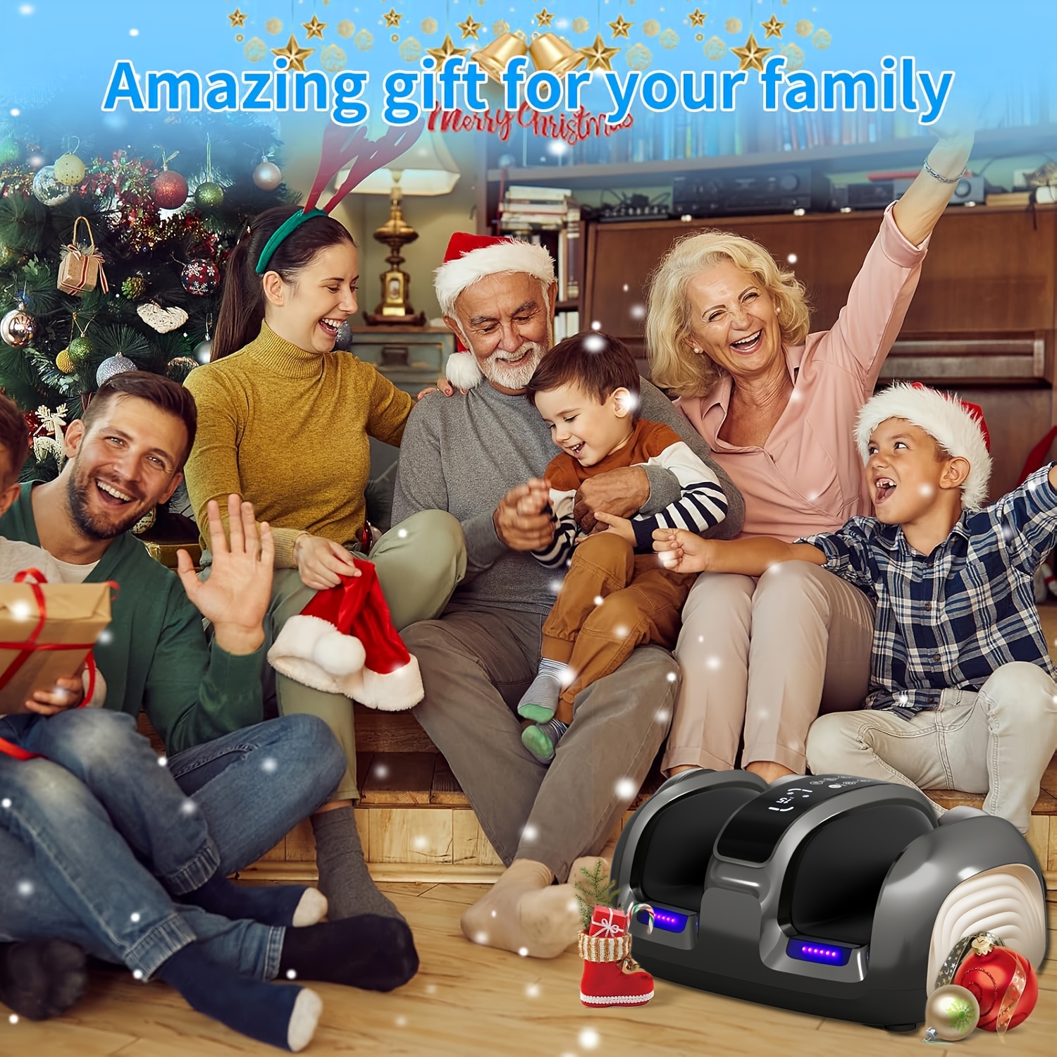 This 3D Acupressure Massage Device Features Heating, Kneading, And Compression Functions, Along with an Electric Massager. It Makes a Great Gift for at Home Or in The Office, And Is Suitable for Everyone, Regardless of Gender (IP20 for The Adapter).