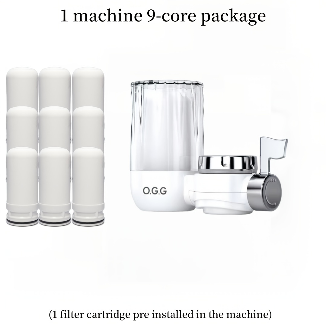 Faucet Water Purifier, Ceramic Filter Element, 9 Replacement Filter Elements, Installation Interface, Blocking Impurities In Tap Water