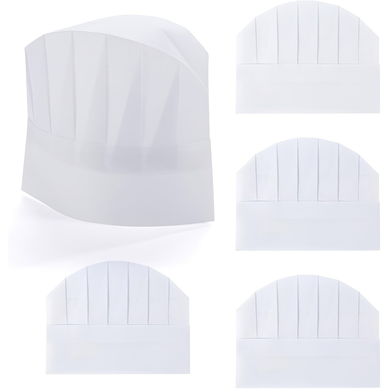 

20pcs Bonnets de Chef Ajustables pour Adultes & Jeunes - Parfaits pour , , les Fêtes Pizza & Décorations - Respirants, Casquettes de Jetables (Blanc)