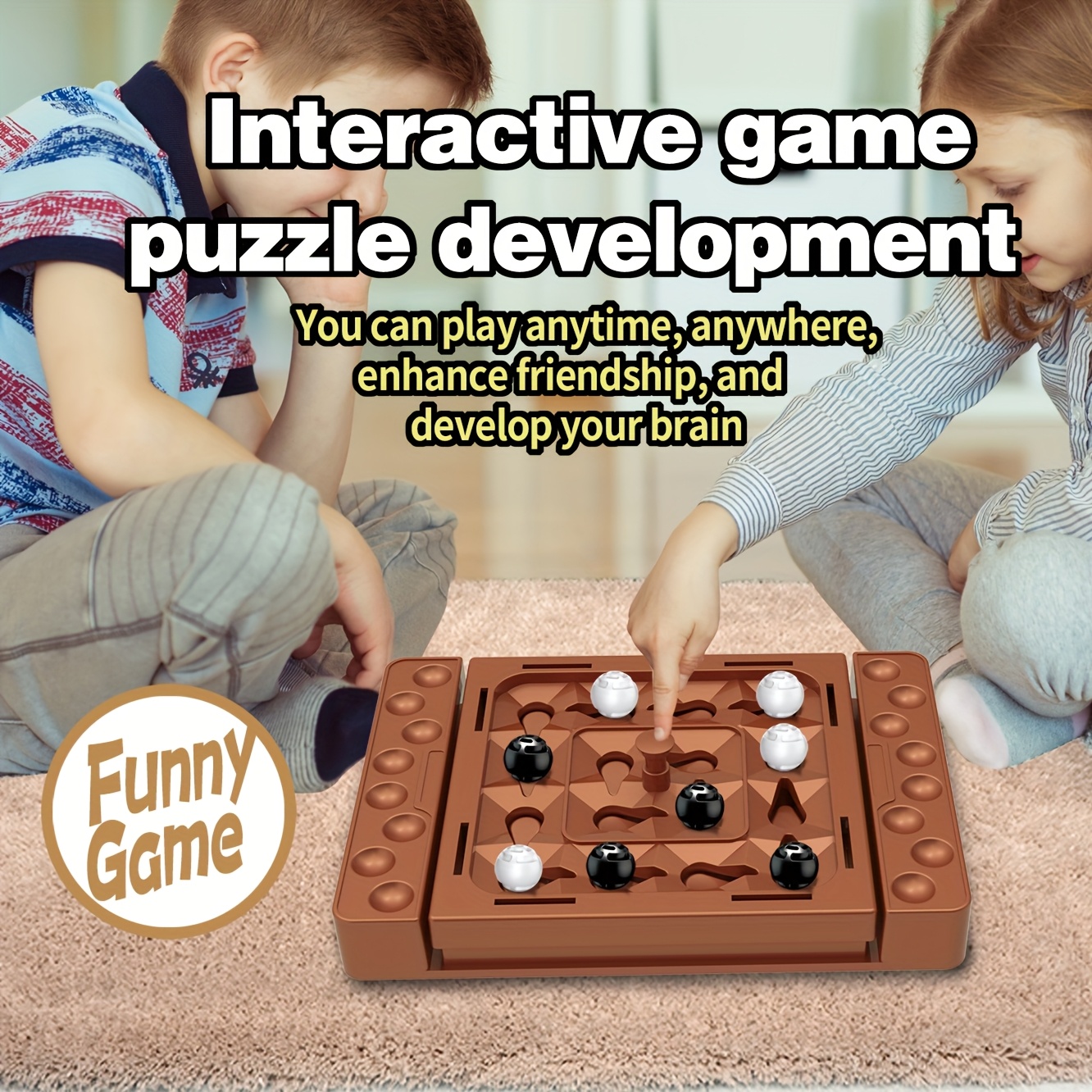 Logic Board Game for Kids Ages 3 and Up, Strategy Game with High-Quality ABS Plastic, Ideal for Family Gatherings, Parties, and Travel