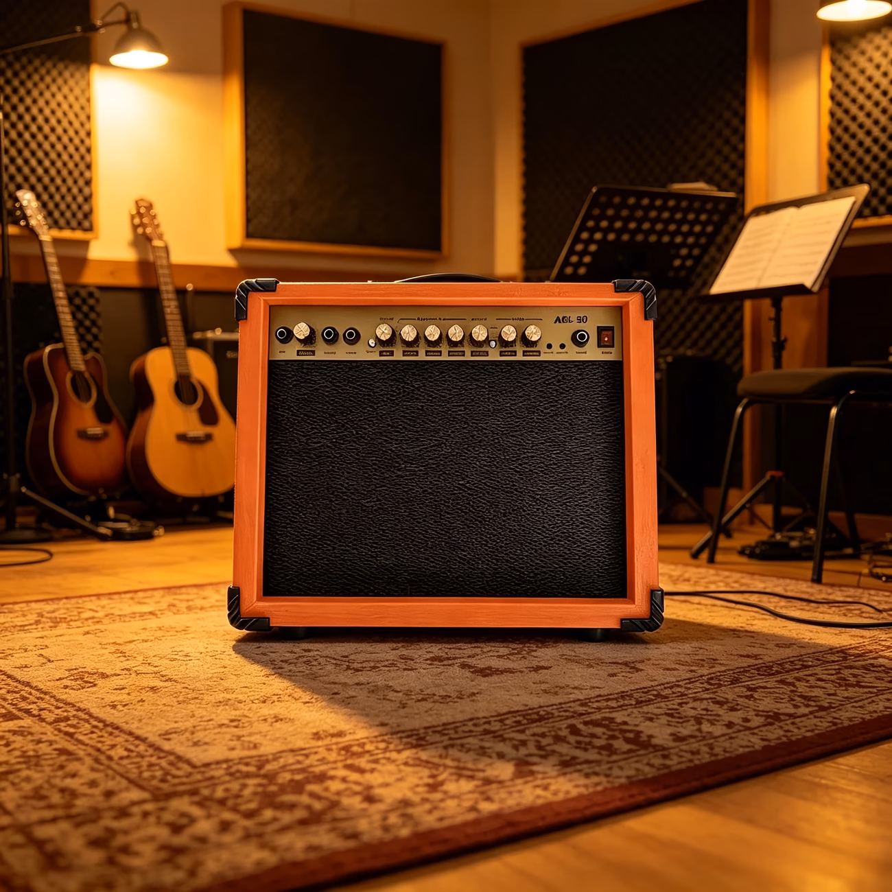 50W Guitar Combo Amplifier with 8.5-inch Speaker, ...
